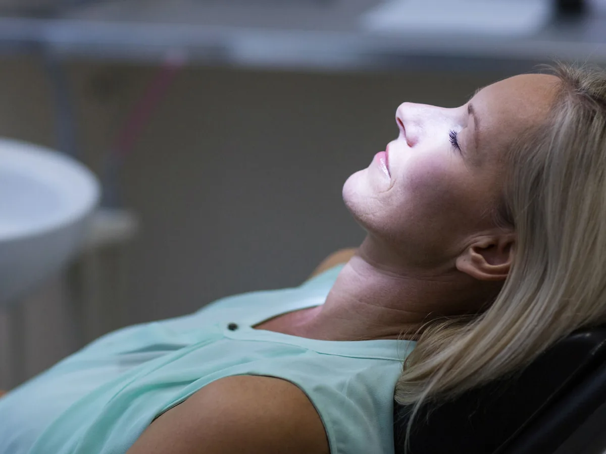 Relaxed patient during sedation dentistry